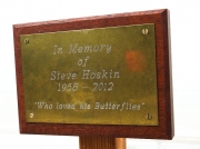 Steve Hoskin's  memorial plaque