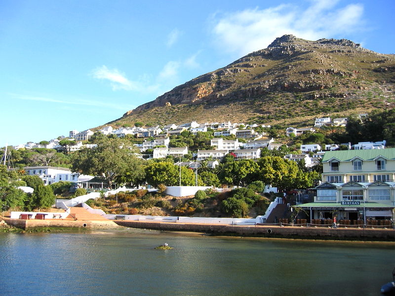 Housing over looking Simon's Towns harbour, Cape Peninsula, South Africa © Claire Ogden