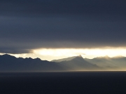 View from the Cape Peninsular across False Bay, South Africa