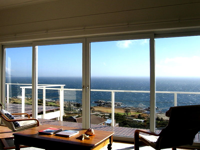 View over False Bay from holiday apartment on the Cape Peninsular, near Simon's Town, South Africa © Claire Ogden
