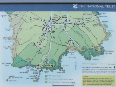 Lizard Point map enlarged