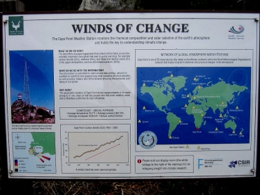 Cape Point wind information board, Cape of Good Hope, South Africa
