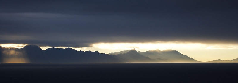 View from the Cape Peninsular across False Bay, South Africa
