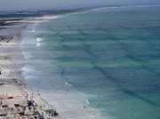 False Bay beaches looking east from the Cape Peninsular, South Africa