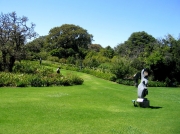 Lawns with sculptures, Kirstenbosch National Botanical Gardens, Cape Town, South Africa