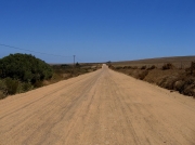 Route across the Darling Farmlands off the main west coast R27 road. north of Cape town South africa