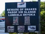 Snake warning at Strandfontein Sewage works, Cape Town, South Africa © 2006 Steve Ogden